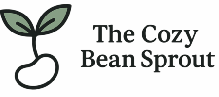 The Cozy Bean Sprout Logo Horizontal